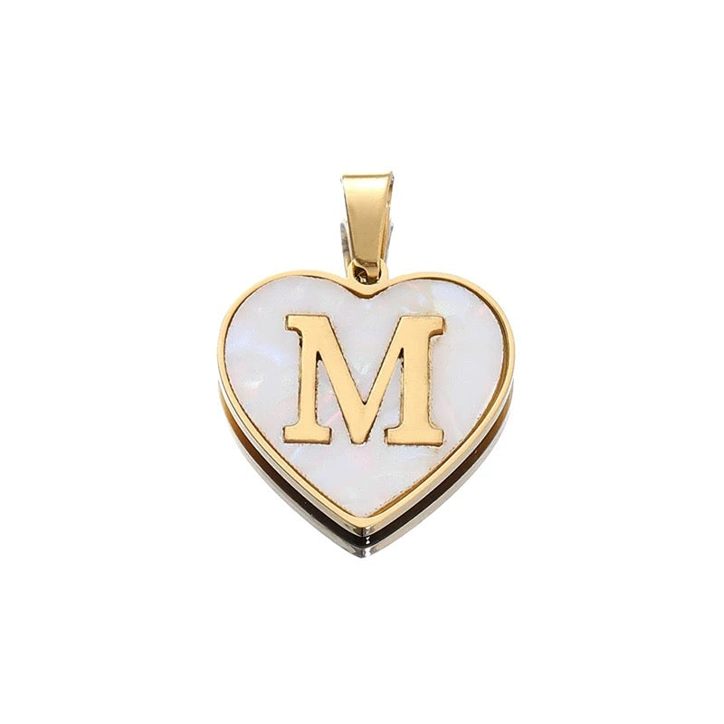 Elegant Heart Alphabet Charms for Jewelry Making