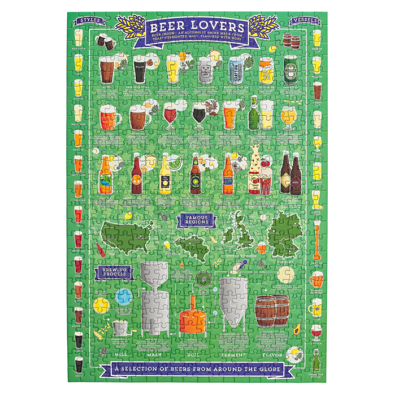 Beer Lover's 500 Piece Jigsaw Puzzle V Boutique Studio