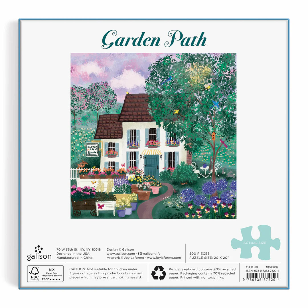 Joy Laforme Garden Path 500 Piece Puzzle Galison