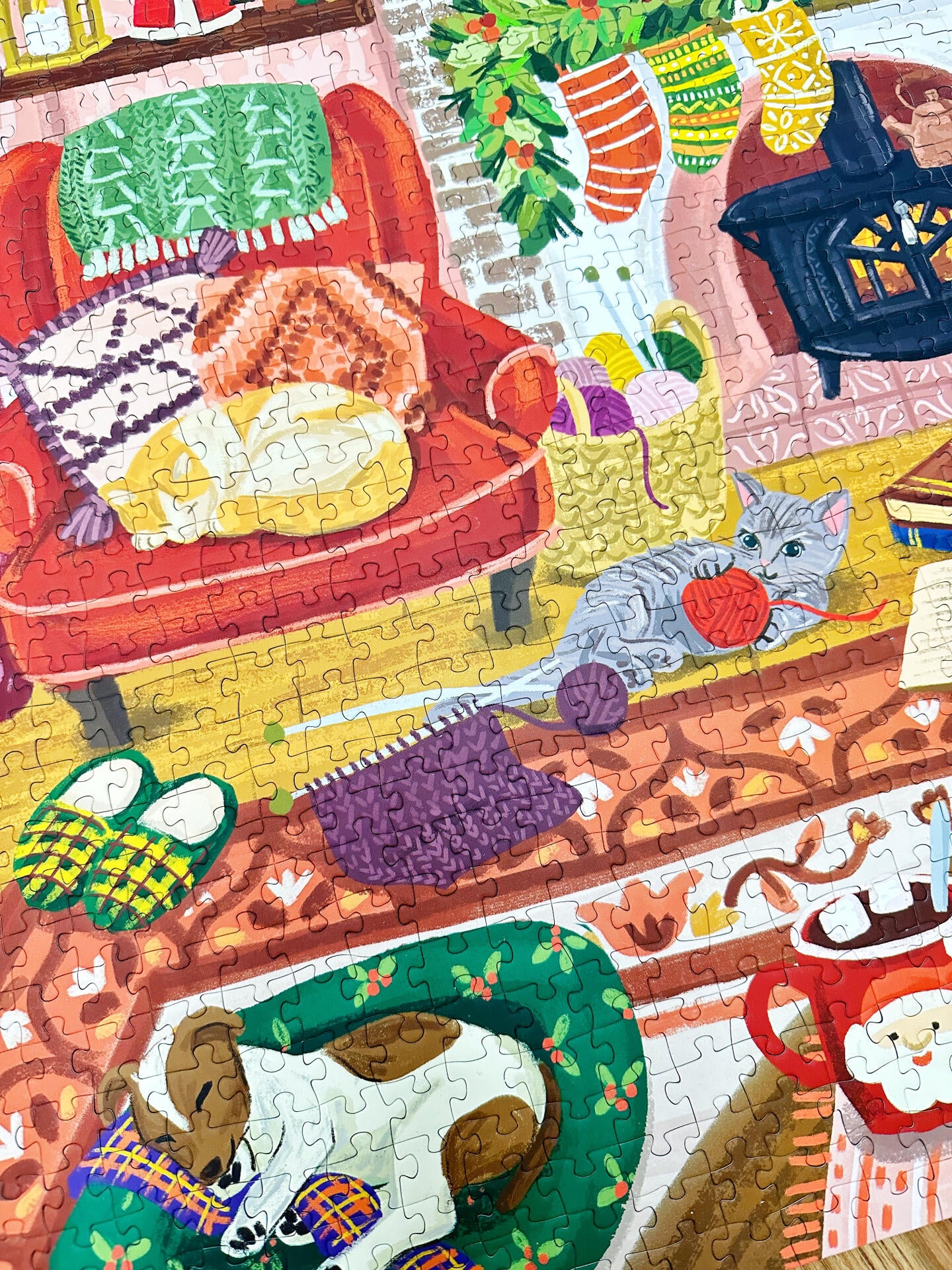 Joyful Vintage Fireplace 1000 Piece Jigsaw Puzzle