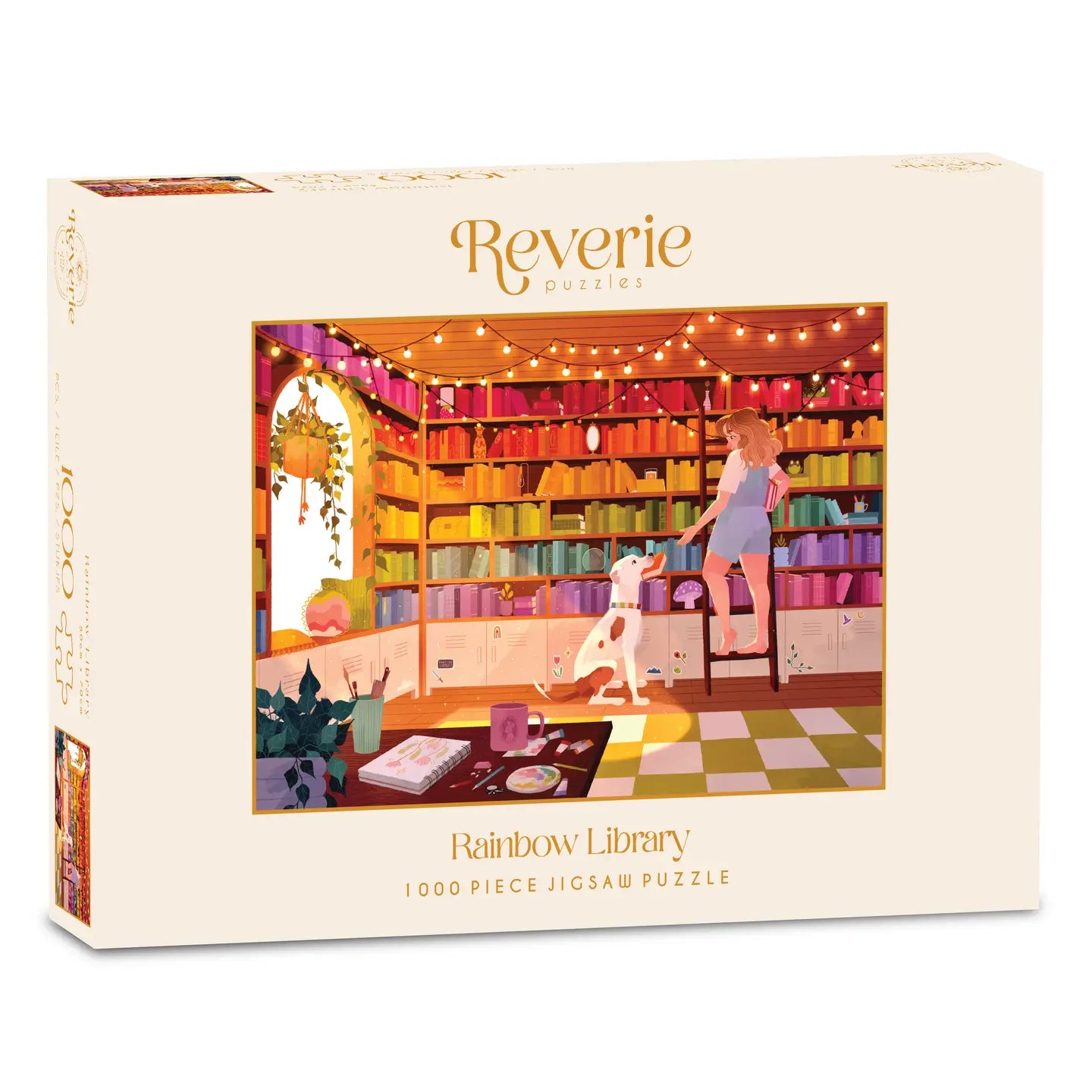 Rainbow Library 1000 Piece Jigsaw Puzzle
