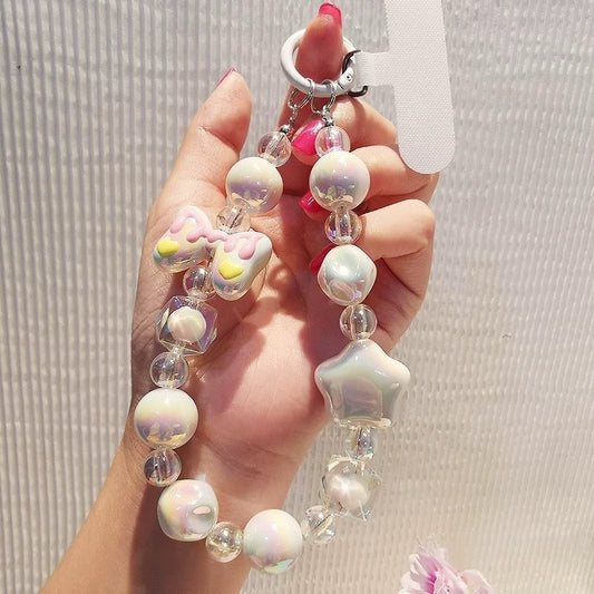 Graffiti Colorful Round Bead Phone Lanyard V Boutique Studio