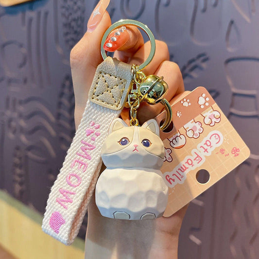 Cute Resin Cat Keychain
