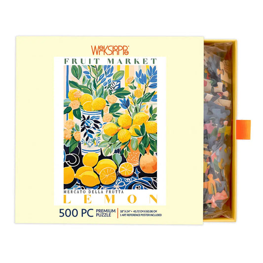 Fruit Market Lemons 500 Piece Puzzle WerkShoppe