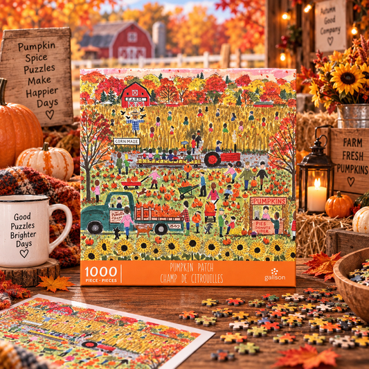 Galison Pumpkin Patch 1000 Piece Jigsaw Puzzle Galison