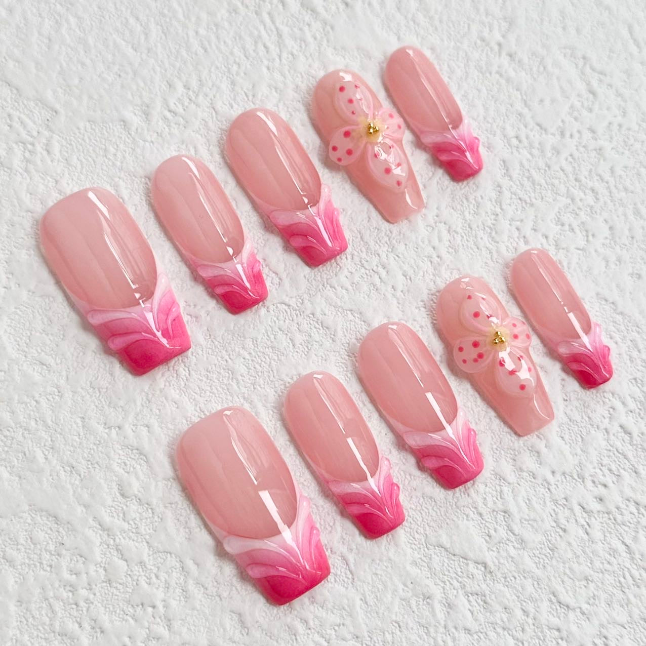 Dreamy Petal Press-on Nails