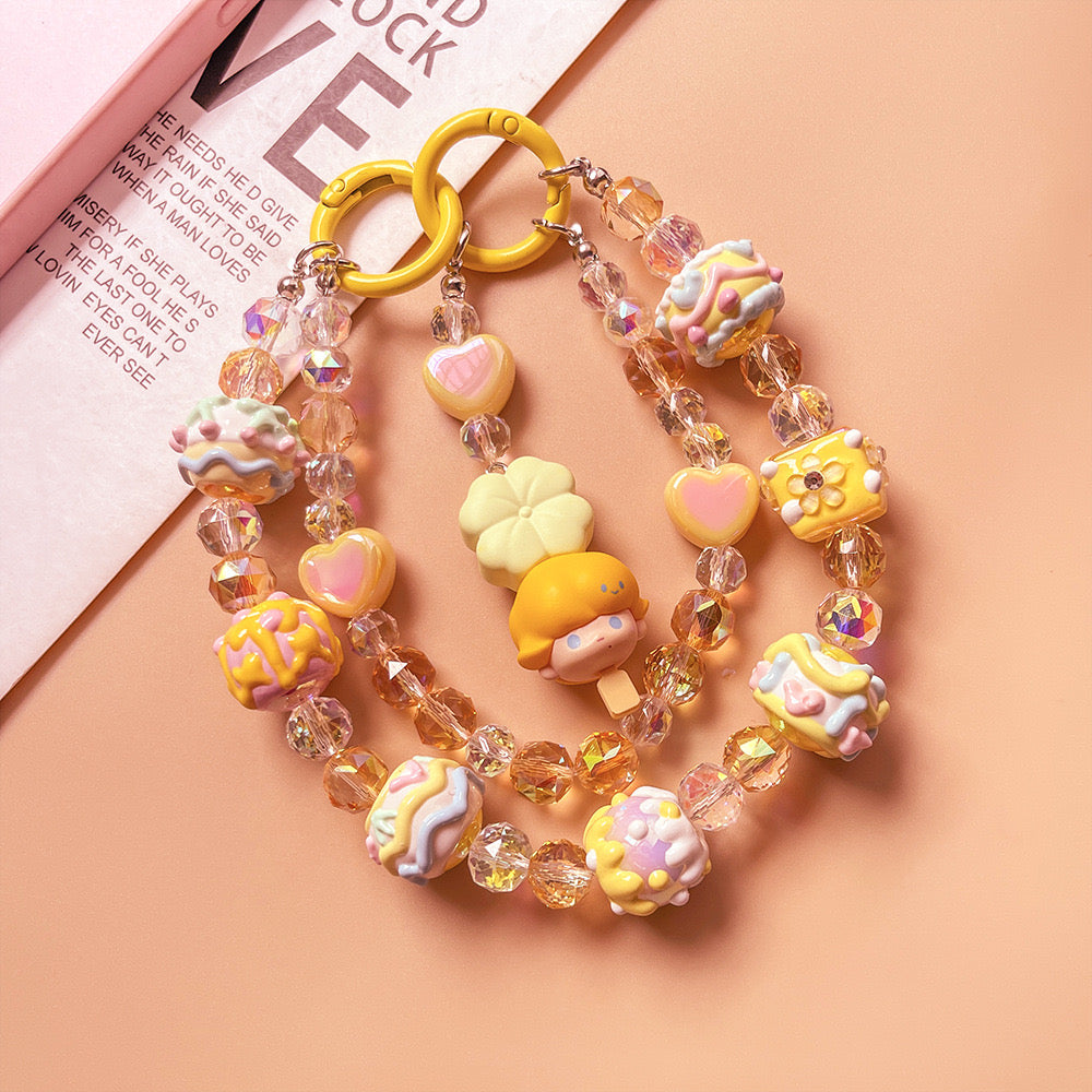 Handmade Beaded Cute Character Phone Lanyard