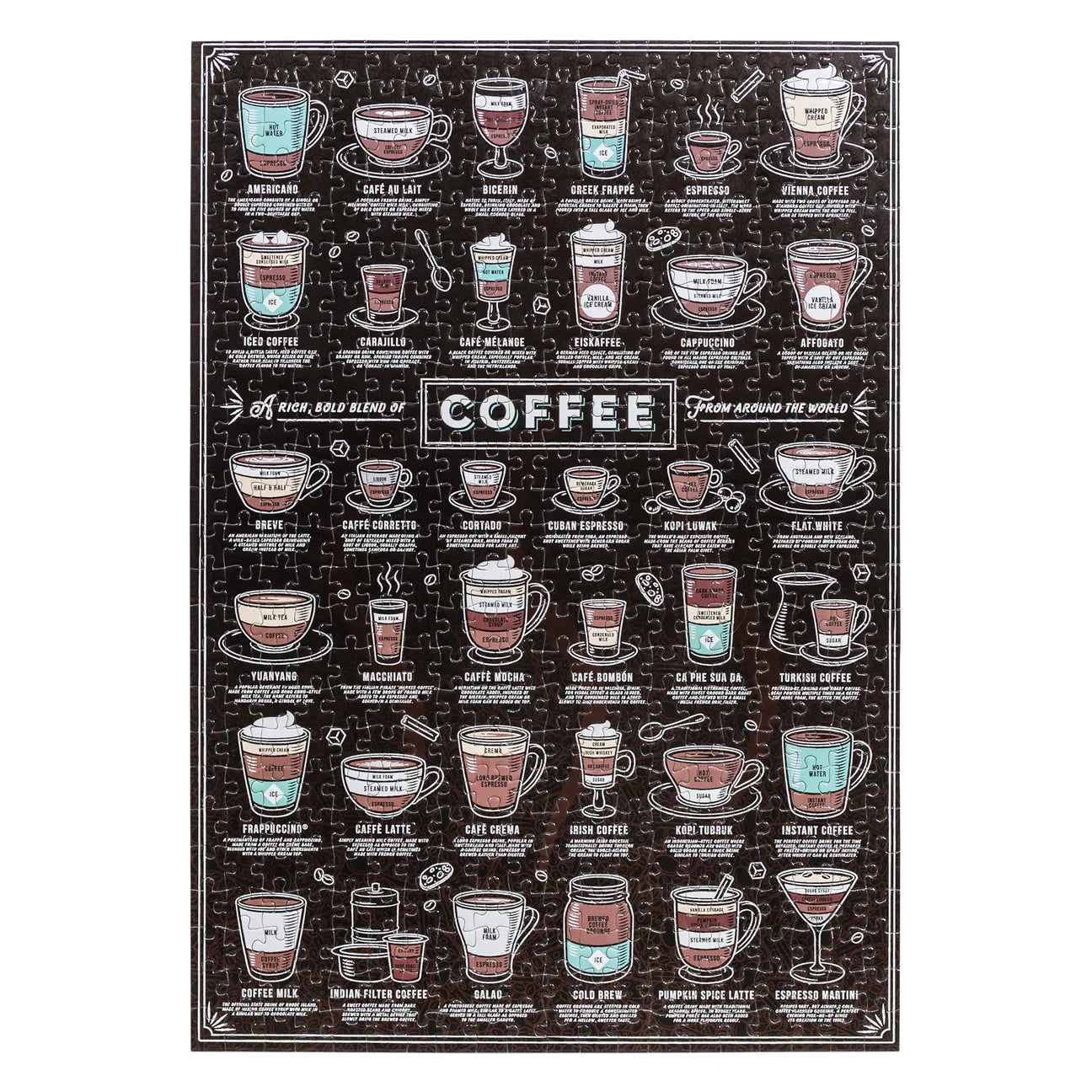 Coffee Lover's 500 Piece Jigsaw Puzzle