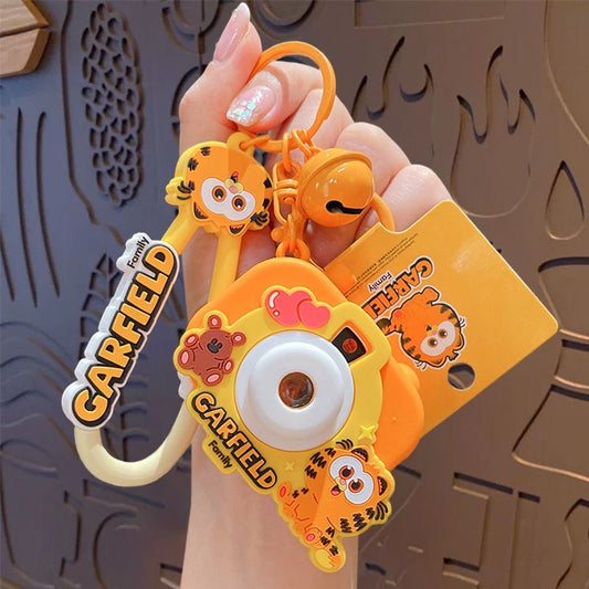 Garfield Projection Camera Keychain with Bell