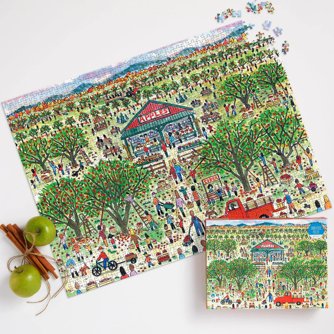 Michael Storrings Apple Pickin' 1000 Piece Puzzle Galison