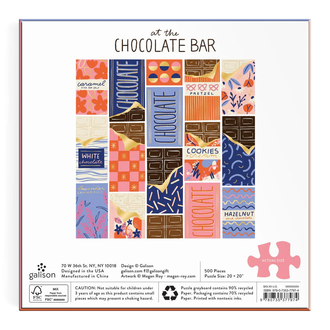 At the Chocolate Bar 500 Piece Foil Puzzle Galison