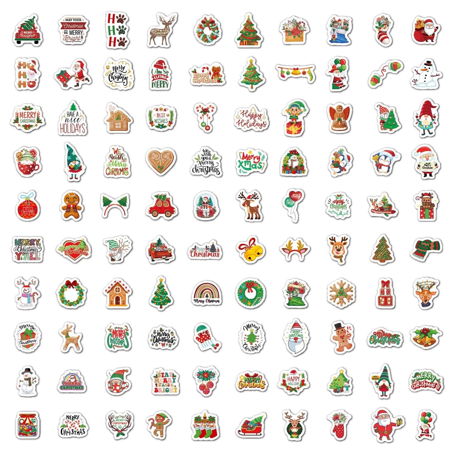 Christmas Tree Graffiti Stickers - 100Pcs V Boutique Studio-New