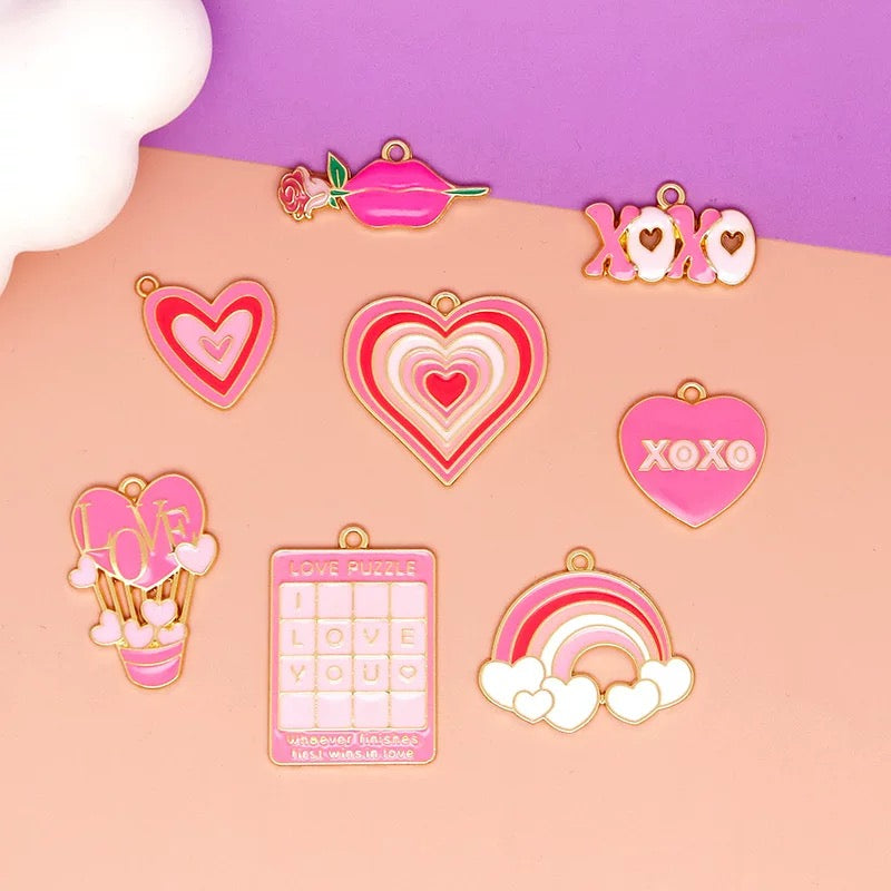 Charming Love-Themed Alloy Charms for Jewelry Making