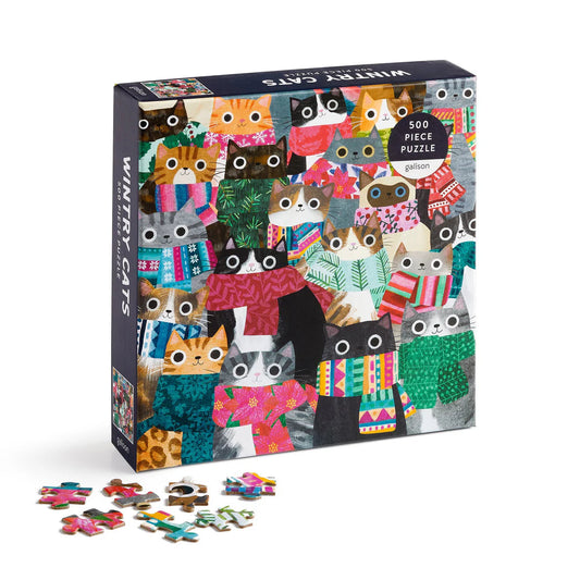 Wintry Cats 500 Piece Puzzle V Boutique Studio