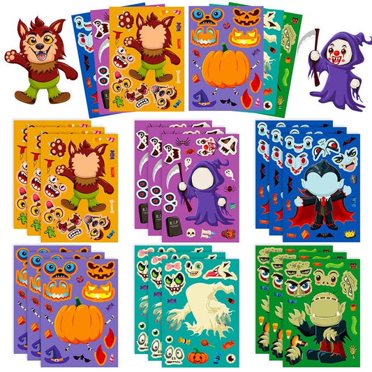 Halloween Characters Diy Puzzle Stickers - 24 Sheets V Boutique Studio-New