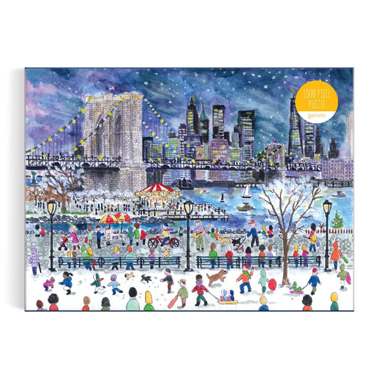 Michael Storrings Snowfall Over New York City 1000 Piece Puzzle Galison