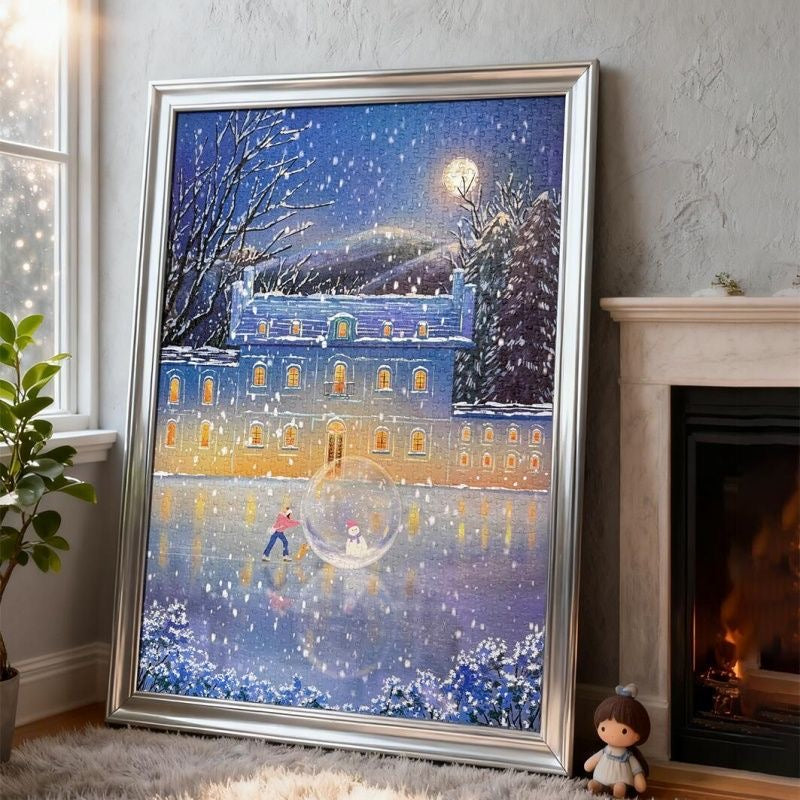 Snow on a Moonlit Night 1000 Piece Jigsaw Puzzle Tutu Dingdang