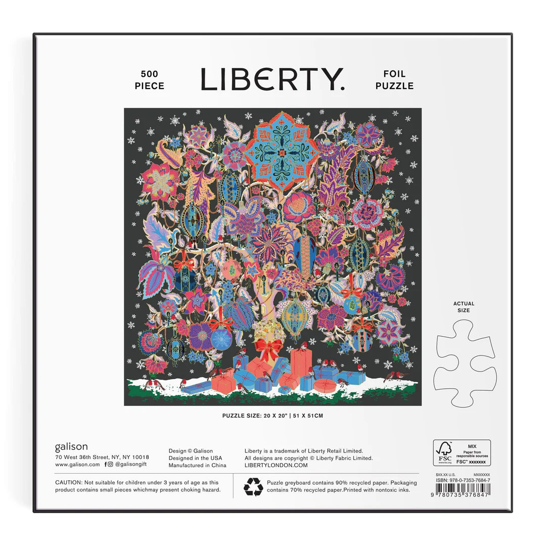 Liberty Christmas Tree of Life 500 Piece Foil Puzzle Galison