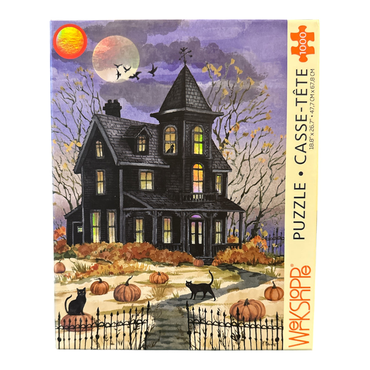 Black Cat Manor 1000 Piece Jigsaw Puzzle WerkShoppe