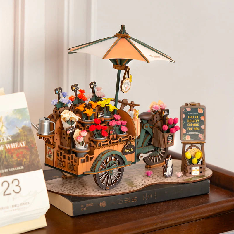 3D Blossom Cart Puzzle – Delightful Handmade Gift