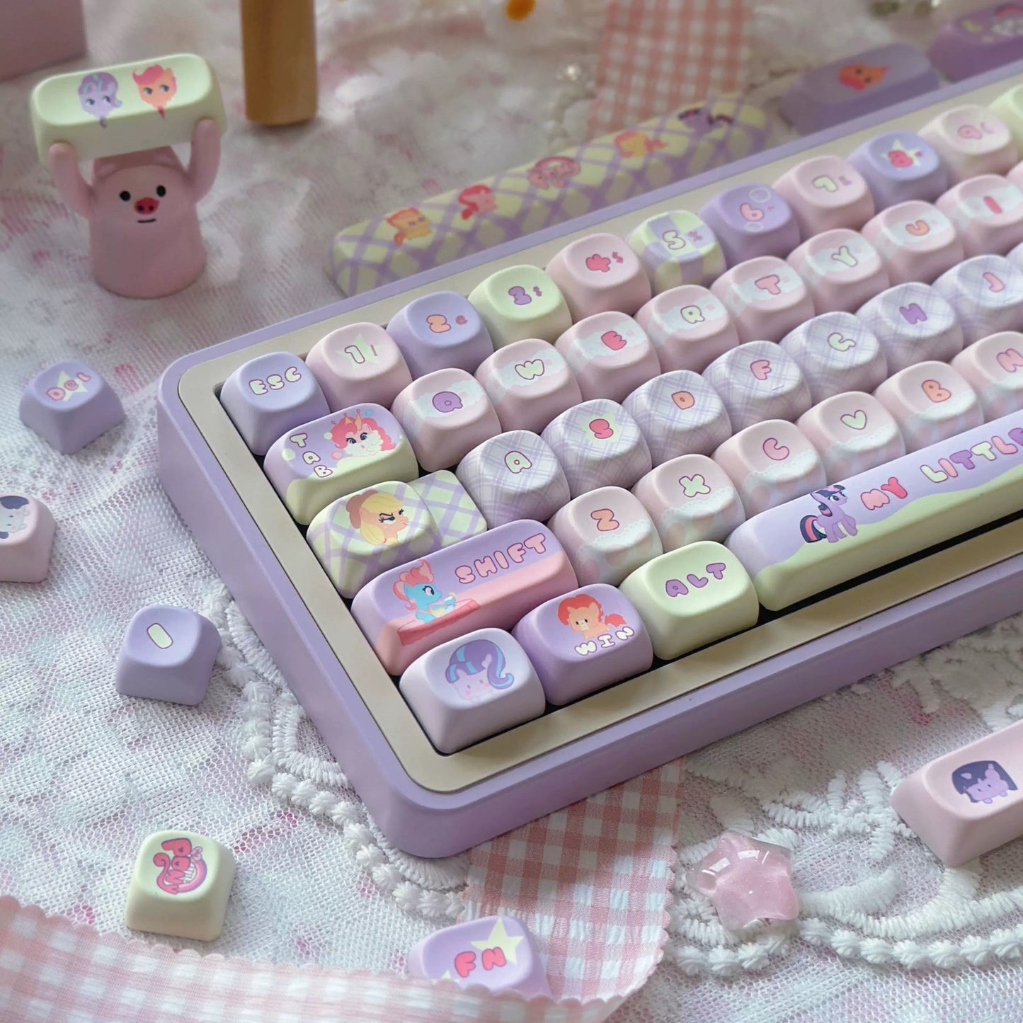 Kawaii My Little Pony Keycaps – PBT for Mechanical Keyboards V Boutique Studio