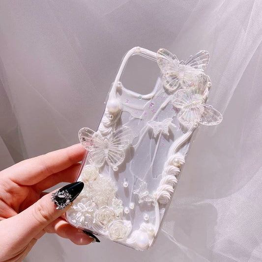 Handmade Dreamy Pearl Butterfly Phone Case V Boutique Studio
