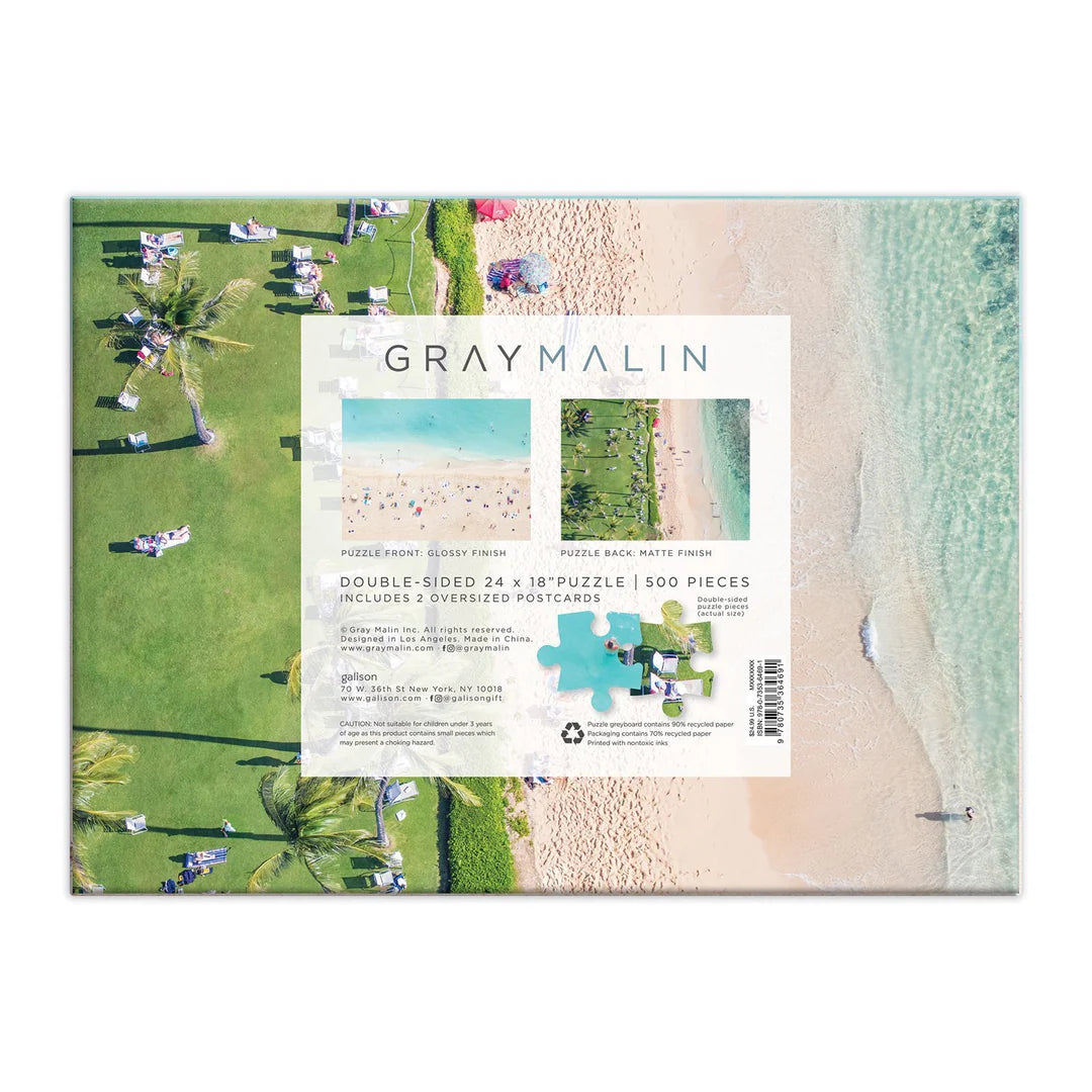 Gray Malin The Hawaii Beach Double-Sided 500 Piece Jigsaw Puzzle