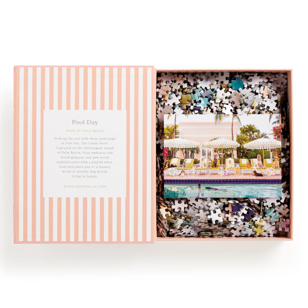 Gray Malin Pool Day Palm Beach 1000 Piece Book Box Puzzle
