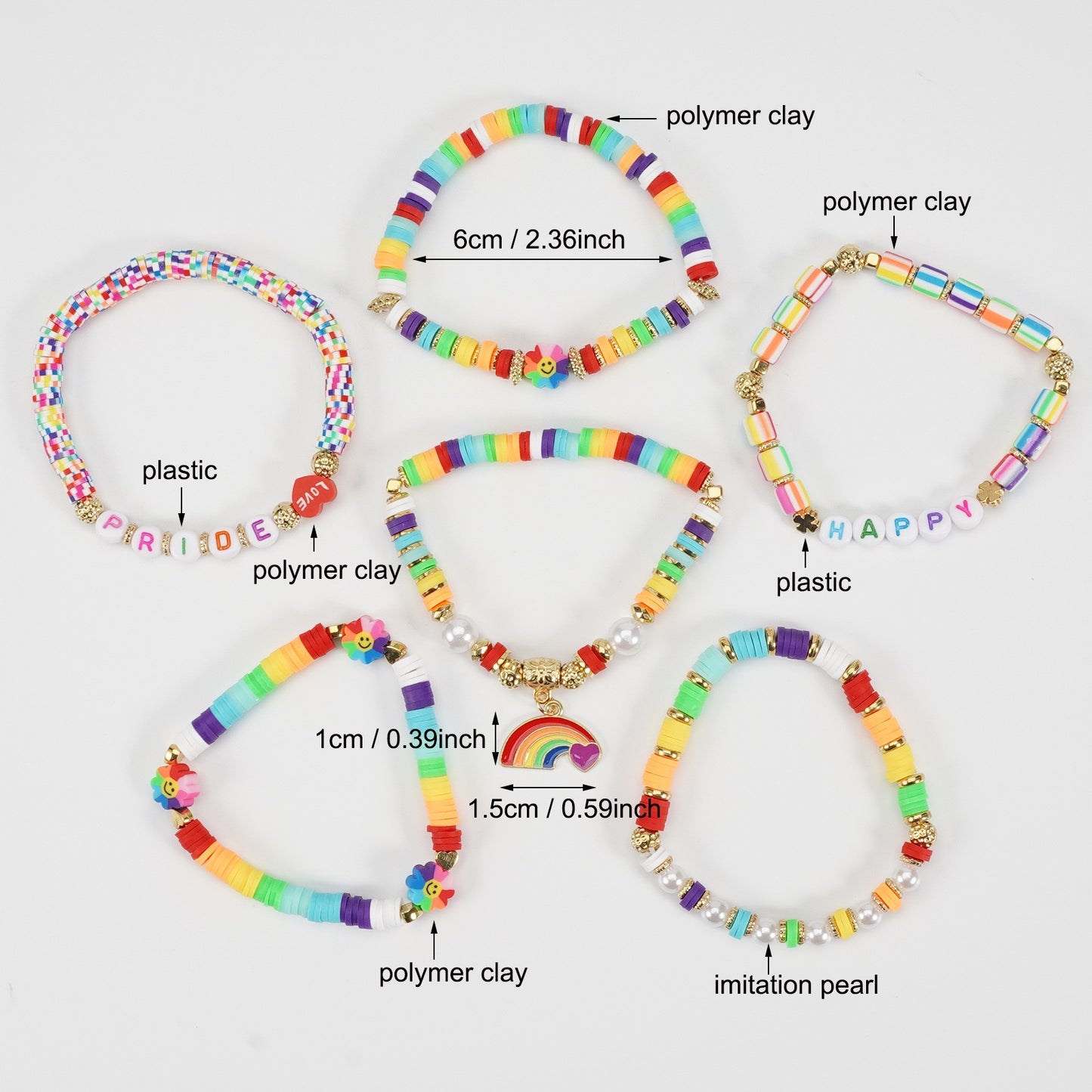 Pride Beaded Bracelet Stack – Rainbow Jewelry for Pride Month