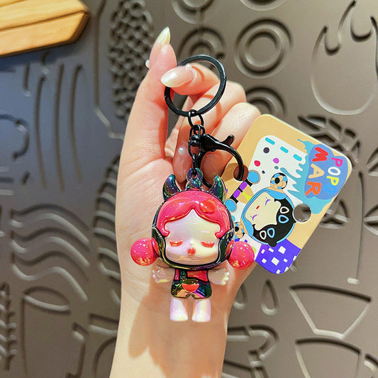3D Gothic Doll Keychain – Cute Creepy Style Bag Charm V Boutique Studio