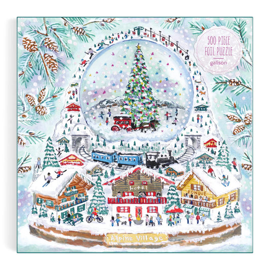 Michael Storrings Alpine Village Snowglobe 500 Piece Foil Puzzle