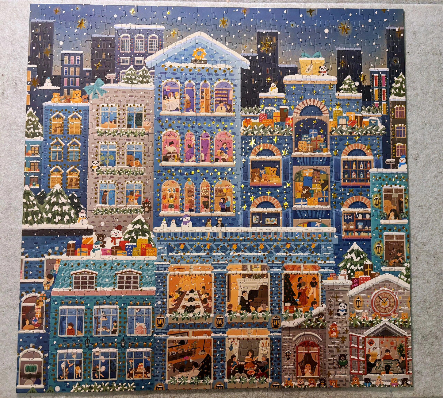Merry Snowy Night 500 Pieces Foil Puzzle