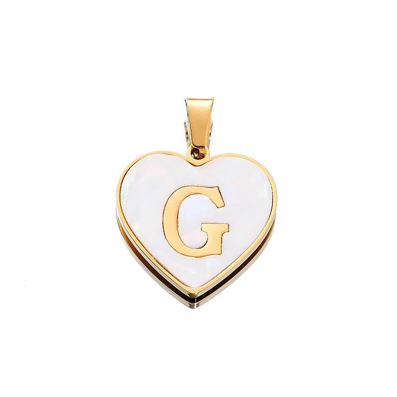 Elegant Heart Alphabet Charms for Jewelry Making