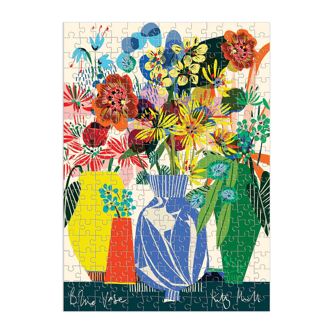 Kitty McCall Blue Vase 250 Piece Wood Puzzle