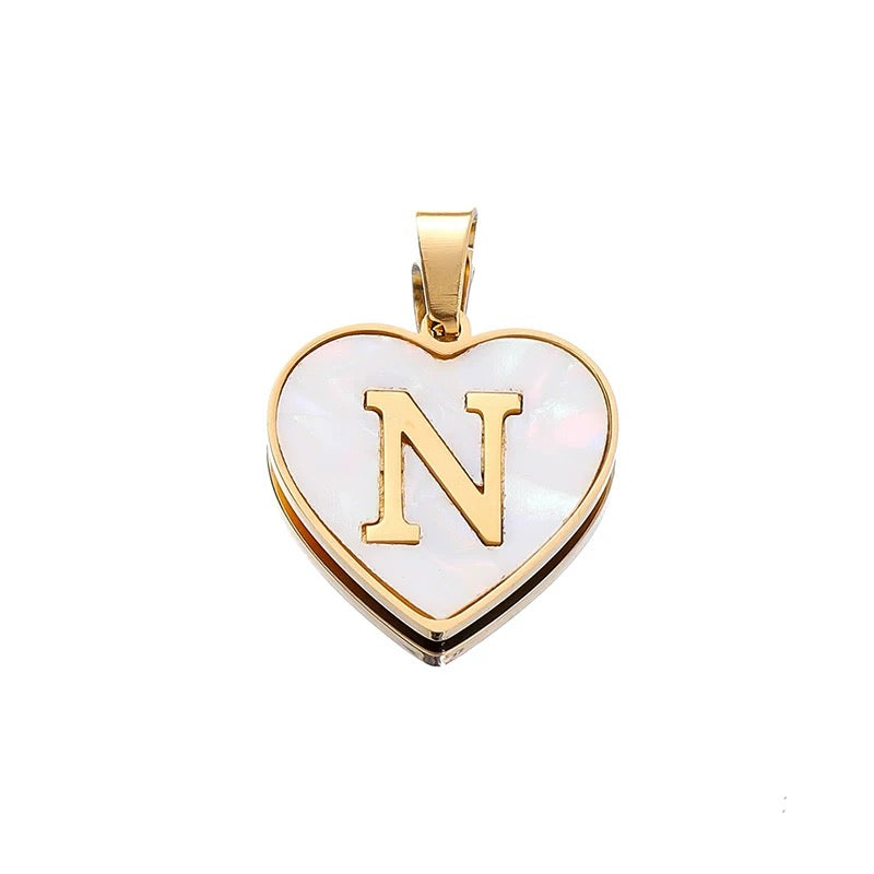 Elegant Heart Alphabet Charms for Jewelry Making