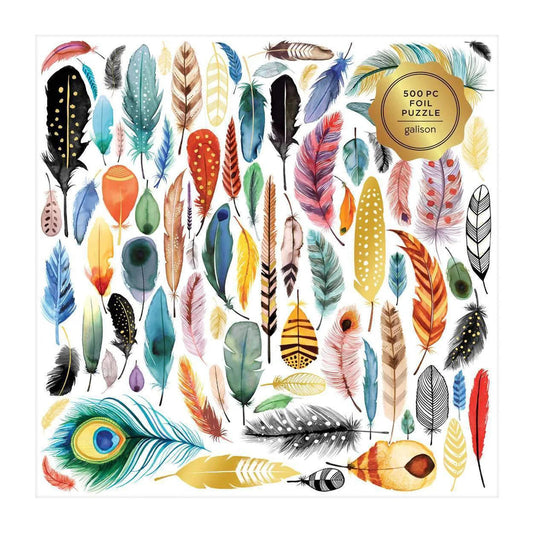 Feathers 500 Piece Foil Jigsaw Puzzle Galison