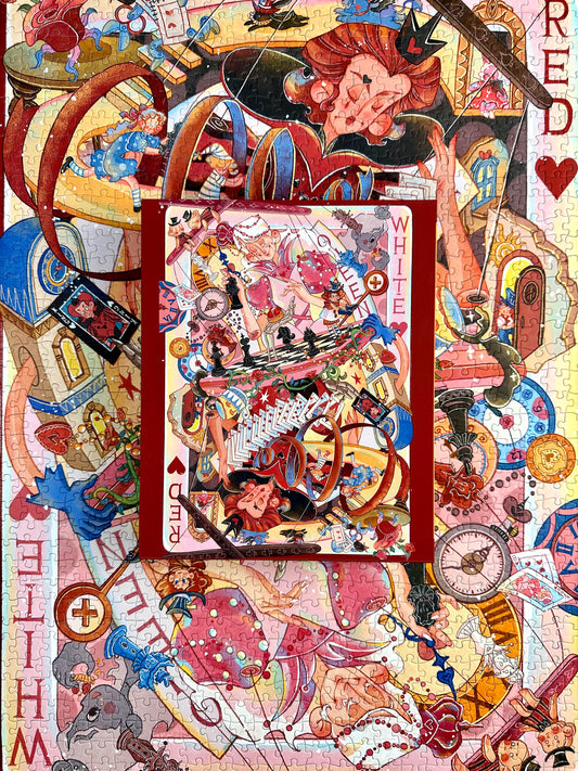 Hourglass Puzzle The Red Queen and the White Queen 1000 Piece Jigsaw Puzzle Hourglass Puzzle
