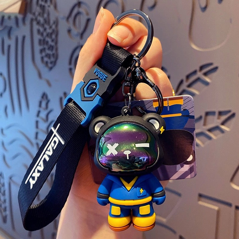 Creative Cute Bear Keychain – Resin Cartoon Pendant for Gifts