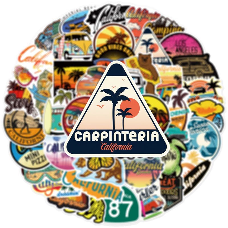 California Graffiti Stickers - 50Pcs V Boutique Studio-New