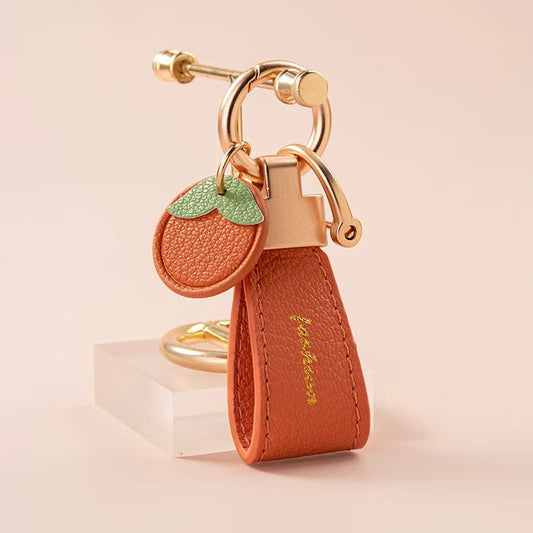 Simplified Style Leather Keychain