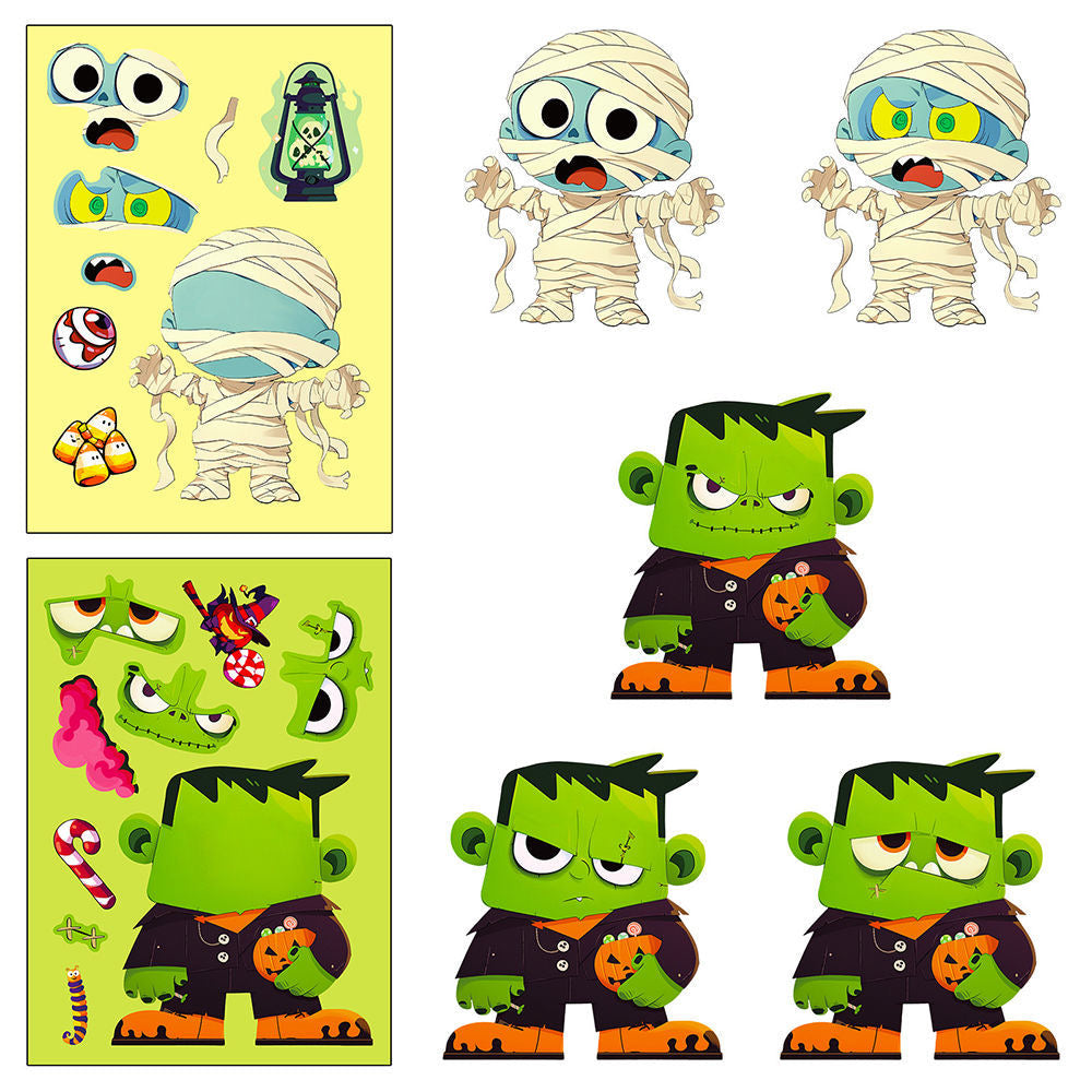 Halloween DIY Puzzle Stickers - 24 Sheets V Boutique Studio-New