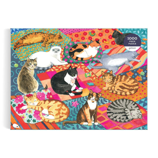 Lounging Cats 1000 Piece Puzzle Galison