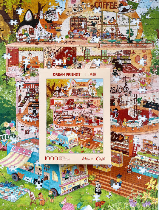 Meow Cafe 1000 Piece Puzzle