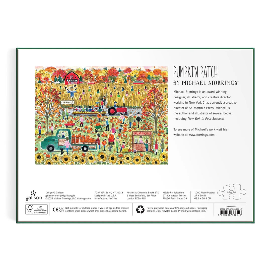 Michael Storrings Pumpkin Patch 1000 Piece Puzzle Galison