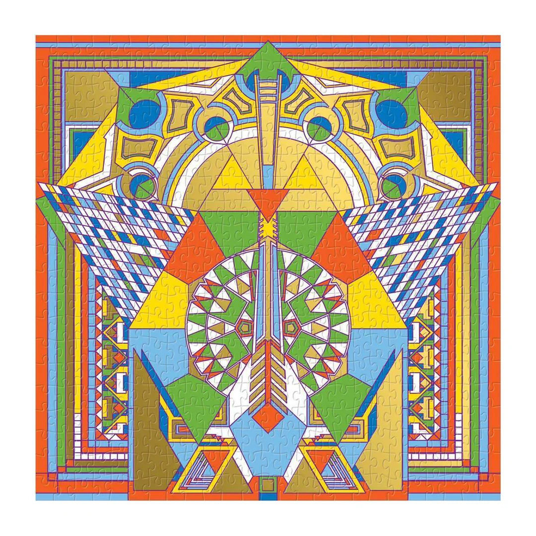 Frank Lloyd Wright Imperial Hotel Peacock Rug 500 Piece Foil Jigsaw Puzzle Galison