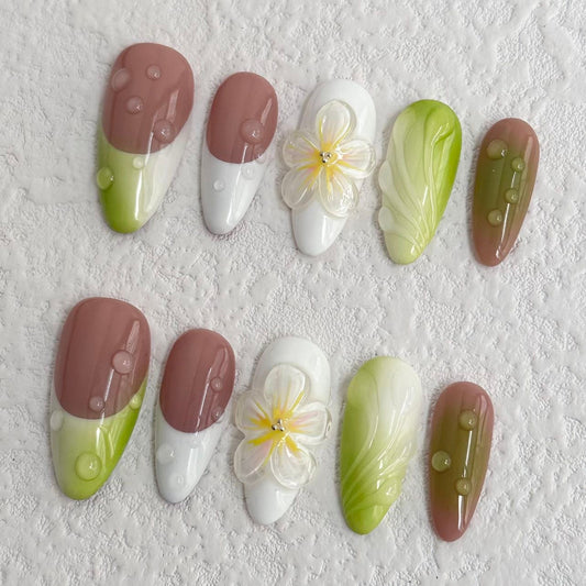 Fresh Green Press-on Nails V Boutique Studio
