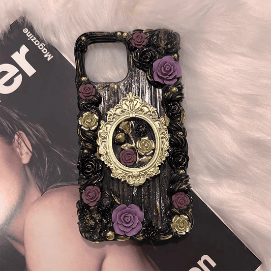 Handmade Custom Baroque Rose Phone Case V Boutique Studio