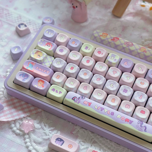 Kawaii My Little Pony Keycaps – PBT for Mechanical Keyboards