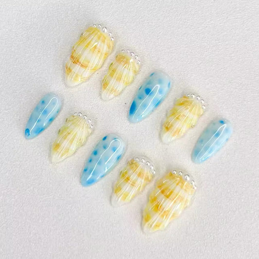 Beach Vacation Press-on Nails V Boutique Studio