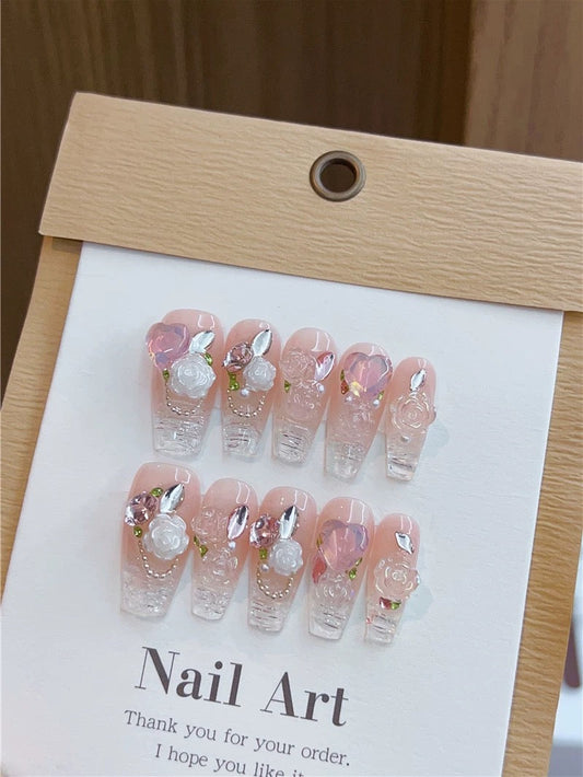 Romantic Garden Dream Press-on Nails V Boutique Studio